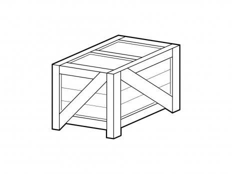 e) w skrzyniach drewnianych