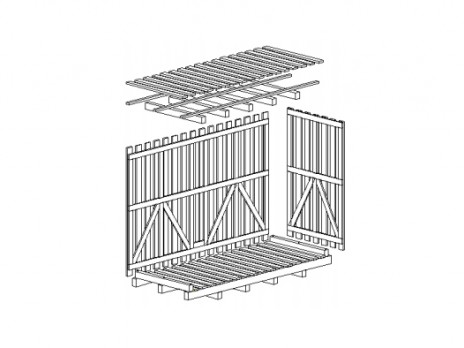 d) na stojakach transportowych